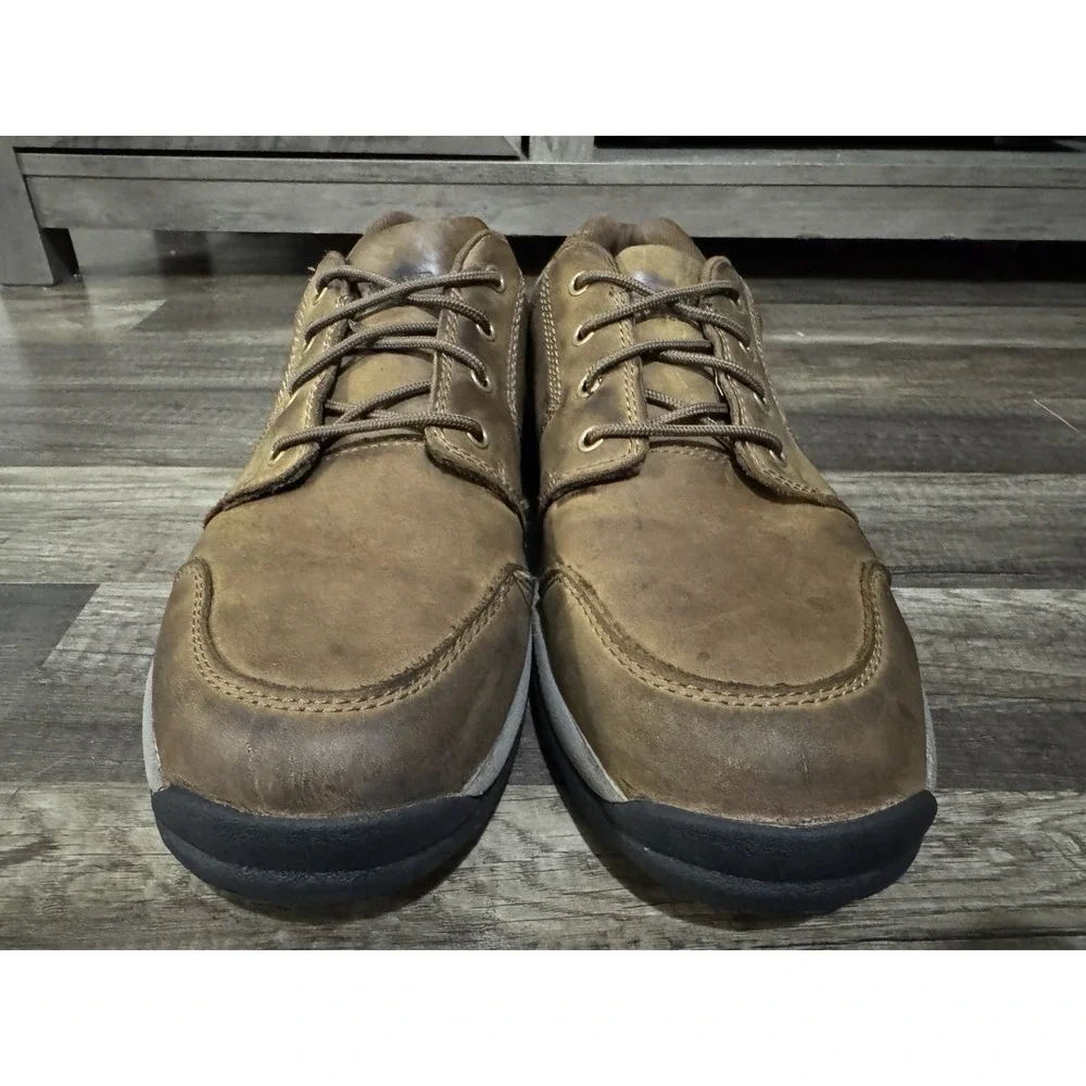 Duluth Trading Co 61512 Men's‎ 10 Wide Brown Wild Boar Oxford Leather Shoes